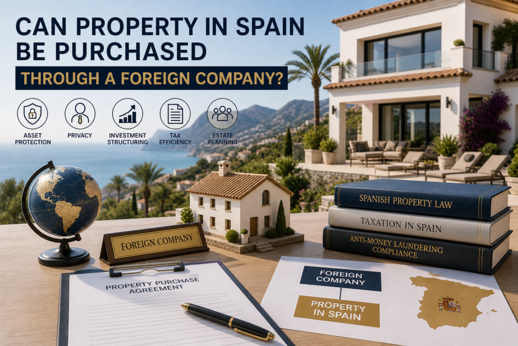 buy property in Spain through foreign company