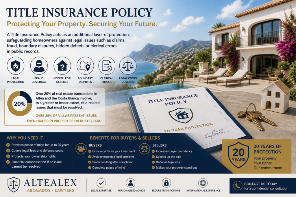 Title insurance policy for a property in Spain